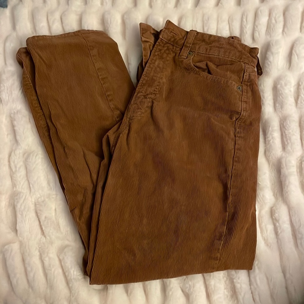 burnt orange corduroy pants